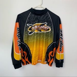 Vintage Ski Doo Racing Jersey Longsleeve Snowmobile Shirt large 90s VTG Racer